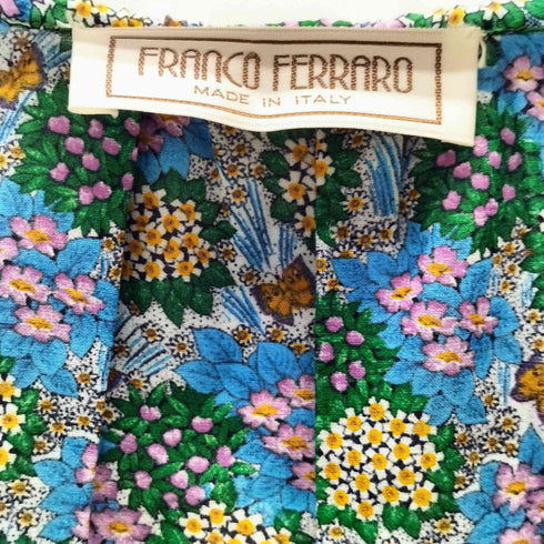 フランコフェラーロ FRANCO FERRARO 花柄 コットンワンピース レディース 44