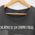VIOLENCE IS IMMORAL メッセージプリント Tシャツ シングルステッチ メンズ