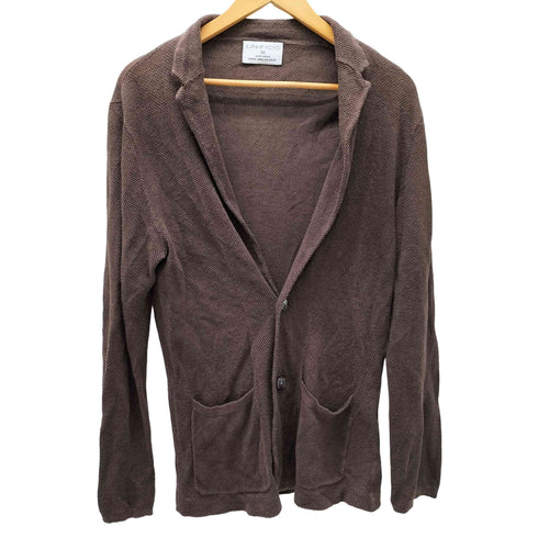 ユナイテッドアローズグリーンレーベルリラクシング UNITED ARROWS green label relaxing LINIFICIO NM リネン ノッチカーディガン メンズ JPN:L
