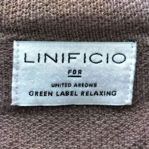 ユナイテッドアローズグリーンレーベルリラクシング UNITED ARROWS green label relaxing LINIFICIO NM リネン ノッチカーディガン メンズ JPN:L