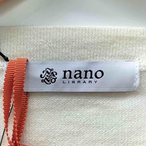ナノライブラリー Nano library シルクカシミヤクルーネックニット メンズ JPN:L