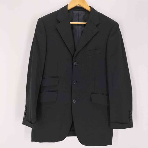 バーバリーブラックレーベル BURBERRY BLACK LABEL ウール100% 背抜き 3Bテーラードジャケットセットアップ メンズ 90-74-165