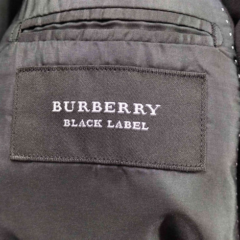 バーバリーブラックレーベル BURBERRY BLACK LABEL ウール100% 背抜き 3Bテーラードジャケットセットアップ メンズ 90-74-165