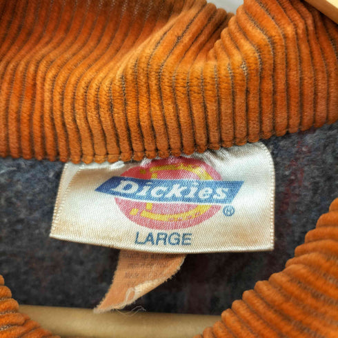 ディッキーズ Dickies 90s USA製 裏地ブランケット 襟コーデュロイ ダック カバーオール 後染め メンズ import:L