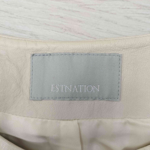 エストネーション ESTNATION ラムレザー ライダースジャケット レディース JPN:36