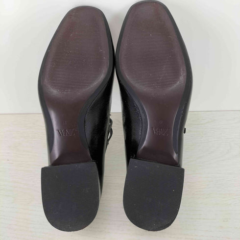 ザラ ZARA ダブルストラップチャンキーヒールパンプス レディース 37