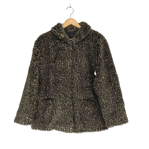 アニエスベー agnes b. フェイクファー レオパードジャケット レディース t2