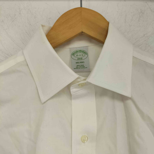 ブルックスブラザーズ BROOKS BROTHERS MILANO ワイドカラーシャツ ドレスシャツ メンズ 15-2/3