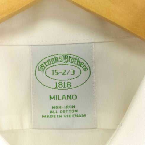 ブルックスブラザーズ BROOKS BROTHERS MILANO ワイドカラーシャツ ドレスシャツ メンズ 15-2/3