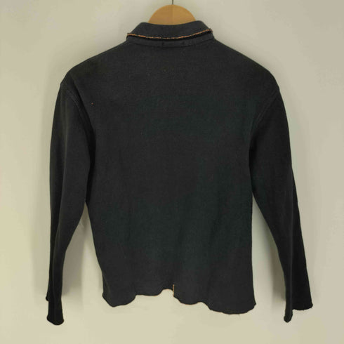 コムデギャルソンオム COMME des GARCONS HOMME 05AW カットオフ デザイン L/S コットン ポロシャツ レディース JPN:M