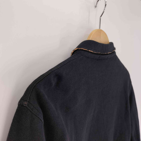 コムデギャルソンオム COMME des GARCONS HOMME 05AW カットオフ デザイン L/S コットン ポロシャツ レディース JPN:M