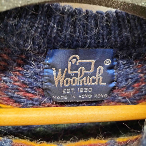 ウールリッチ WOOLRICH 香港製 求心柄 ハイネックニット メンズ