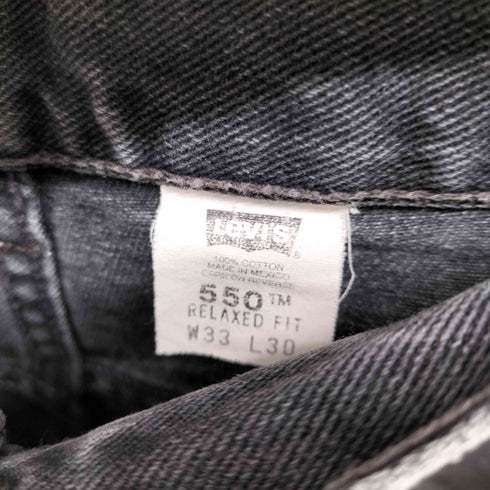 リーバイス Levis ボタン裏230刻印 550 後染め ブラックデニム メンズ 33inch