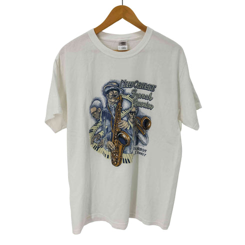 フルーツオブザルーム FRUIT OF THE LOOM logo express bourbon street クルーネックtシャツ メンズ import:L