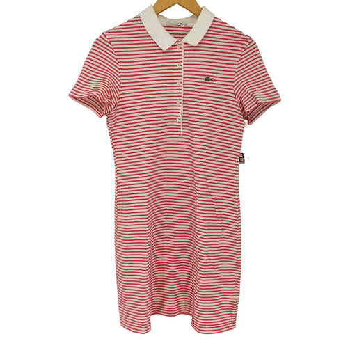 ラコステ LACOSTE ボーダーポロ半袖ワンピース レディース JPN:38