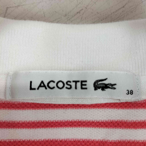 ラコステ LACOSTE ボーダーポロ半袖ワンピース レディース JPN:38