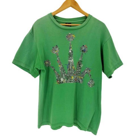 ステューシー Stussy 00s メキシコ製 折れクラウンプリントTシャツ ビッグロゴTシャツ メンズ import:L