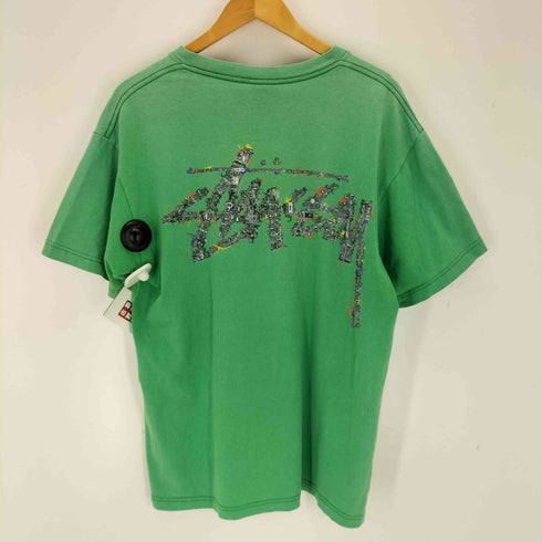 ステューシー Stussy 00s メキシコ製 折れクラウンプリントTシャツ ビッグロゴTシャツ メンズ import:L