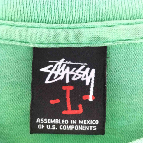 ステューシー Stussy 00s メキシコ製 折れクラウンプリントTシャツ ビッグロゴTシャツ メンズ import:L