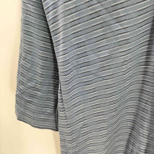 アシュワース ASHWORTH USA製 刺繍ロゴ ボーダーポロシャツ メンズ import:M