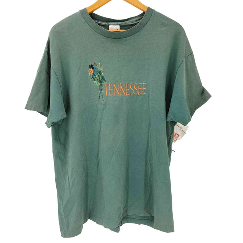 アンビル Anvil シングルステッチ TENNESSEE フラワー刺繍 クルーネック半袖Tシャツ メンズ import:XL
