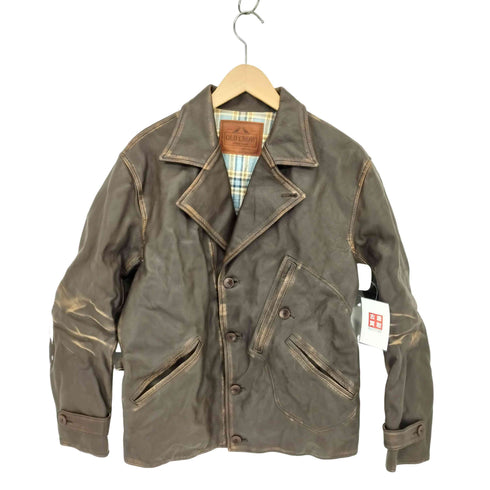 オールドクロウ OLD CROW MOTORCYCLE JACKET カウレザー モーターサイクルジャケット メンズ M