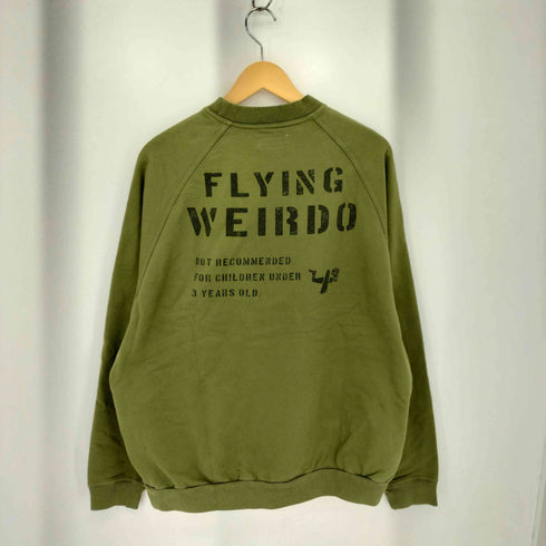 ウィアード WEIRDO FLYING WEIRDO CREW NECK ステンシルプリント クルーネックスウェット トレーナー メンズ M