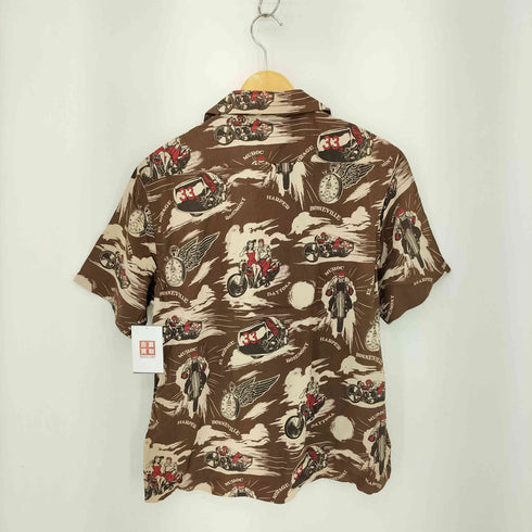 グラッドハンド GLADHAND BLACKBIRD S/S SHIRTS ブラックバード オープンカラー半袖シャツ メンズ M
