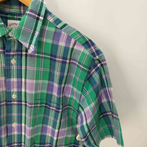 ブルックスブラザーズ BROOKS BROTHERS THE ORIGINAL POLO SHIRT ボタンダウン 半袖 チェックシャツ メンズ import:S