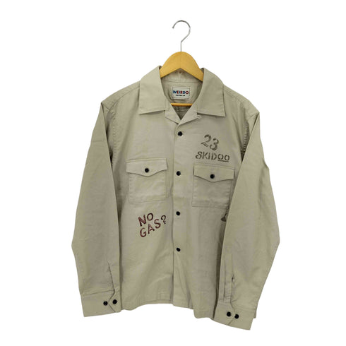 ウィアード WEIRDO NO GAS? L/S WORK SHIRTS ノーガス オープンカラー 長袖ワークシャツ メンズ L