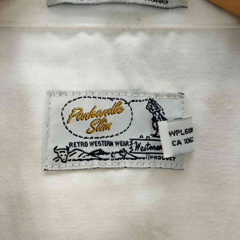 Parkardle Slim 65/35 ポリ コットン パイピング 刺繍 ウエスタン シャツ メンズ import:L