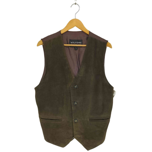 ウィルソン Wilsons Leather フロントスウェードジレ ベスト メンズ L