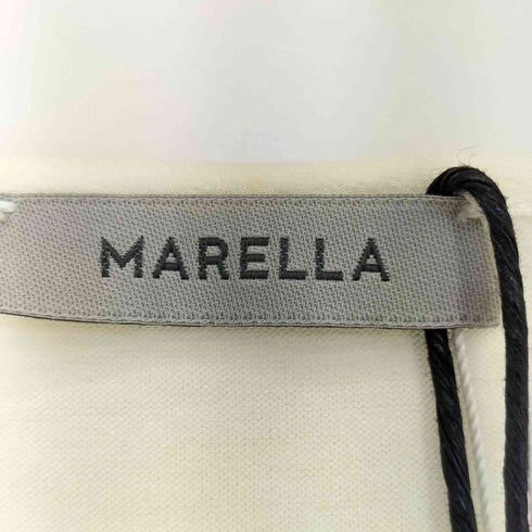 マレーラ MARELLA シルク100 生地切替 長袖 シアー カットソー レディース import:L