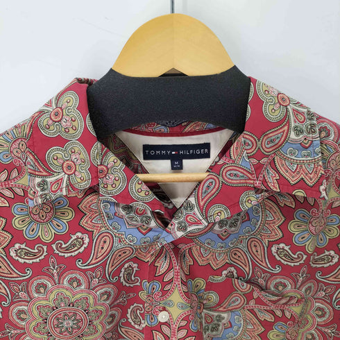 トミーヒルフィガー TOMMY HILFIGER コットン100 オープンカラーシャツ メンズ import:M