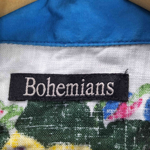 ボヘミアンズ BOHEMIANS 花柄 昆虫 プリント S/S ラミー リネン シャツ レディース JPN:3