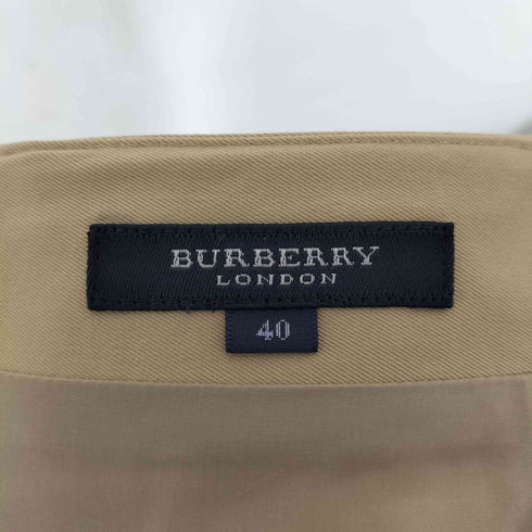 バーバリーロンドン BURBERRY LONDON ノヴァチェックラインデザインフロントプリーツスカート レディース 40