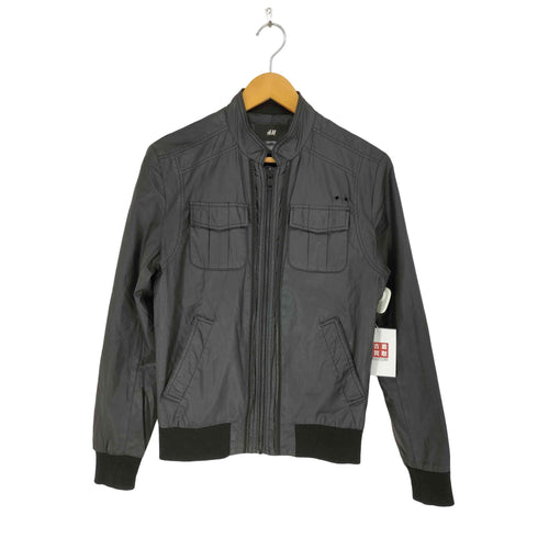エイチアンドエム H&M Y2K フロントジップデザイン コーティング加工ジップブルゾン メンズ 165