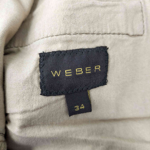 WEBER 総柄 刺繍 5ポケット ジップフライ ストレート コーデュロイ コーズ パンツ メンズ 34