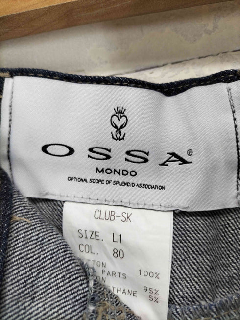 Y2K OSSA MONDO 金ボタン ステッチデザインデニムタイトスカート レディース 1
