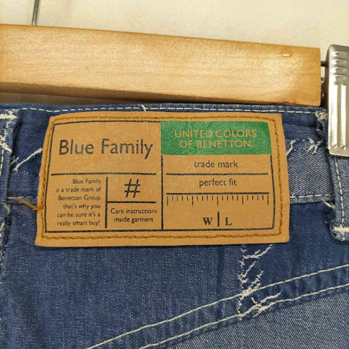 ユナイテッドカラーズオブベネトン UNITED COLORS OF BENETTON パッチワークデザインデニムスカート レディース 38