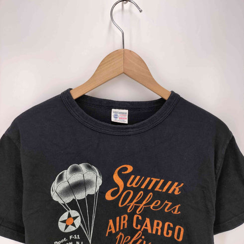 バズリクソンズ BUZZ RICKSONS USA製 プリント クルーネック半袖tシャツ メンズ JPN:M