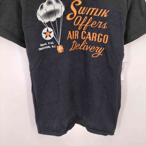 バズリクソンズ BUZZ RICKSONS USA製 プリント クルーネック半袖tシャツ メンズ JPN:M