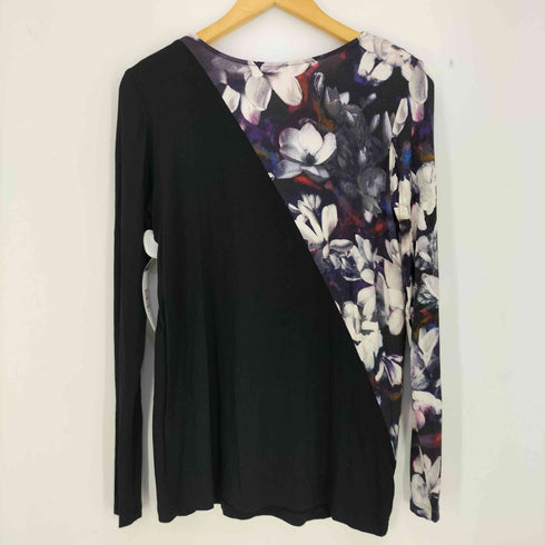 ポールスミスブラック Paul Smith BLACK 花柄 切替 ドレープ カットソー レディース JPN:M