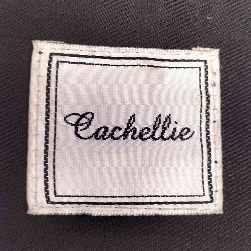 Cachellie パイソンレザーハンドル 編みトートバッグ レディース