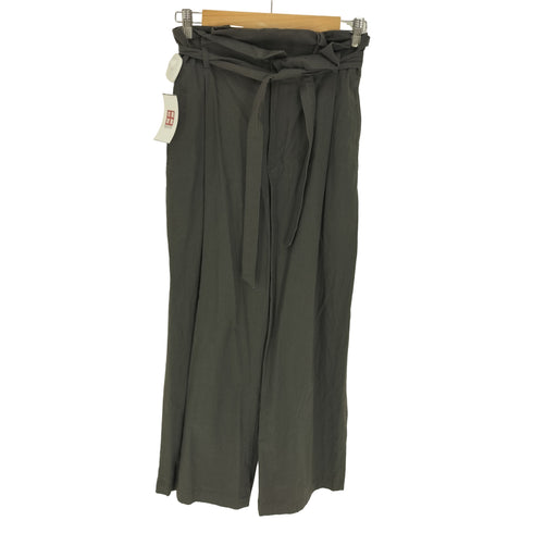 イエナラブークル IENA LA BOUCLE 24SS 馬布 タック オーバー パンツ ウエストベルト ワイド パンツ レディース