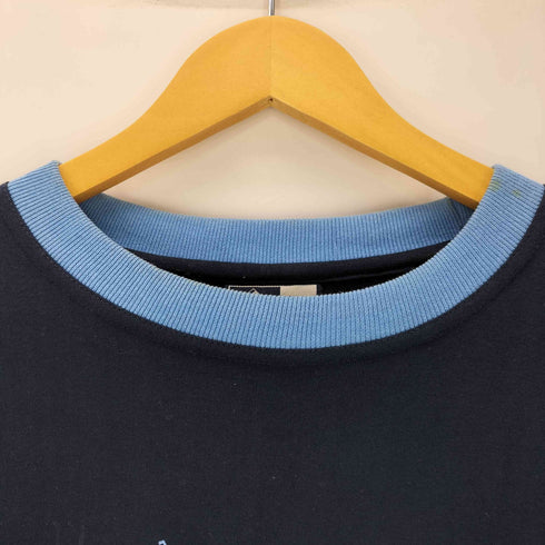エニーチェ enyce 90-00S PRODUCT AUTEHENTIC フェルト 刺繍 ロゴ フェイクレイヤード デザイン L/S Tシャツ B系 メンズ import:XL