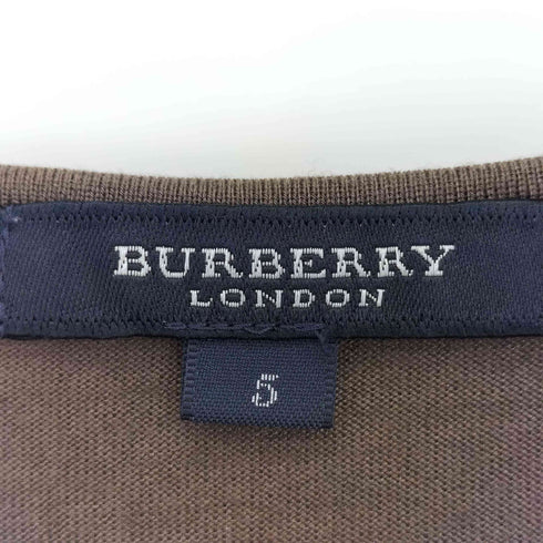 バーバリーロンドン BURBERRY LONDON フロントプリーツ Vネック 七分袖 カットソー レディース JPN:5