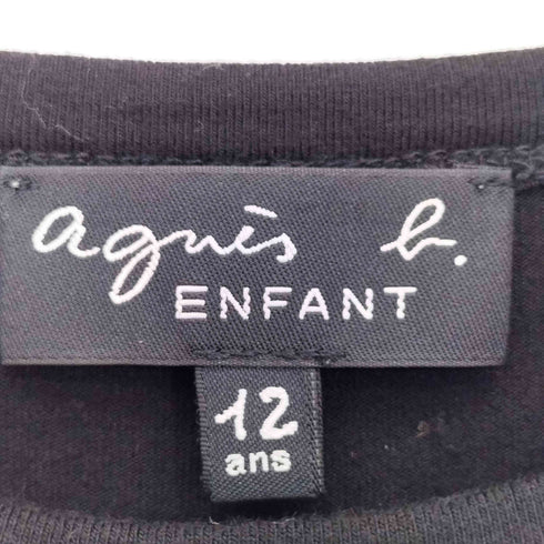 アニエスベーアンファン agnes b. ENFANT フォトプリント ストレッチ 長袖 Tシャツ レディース