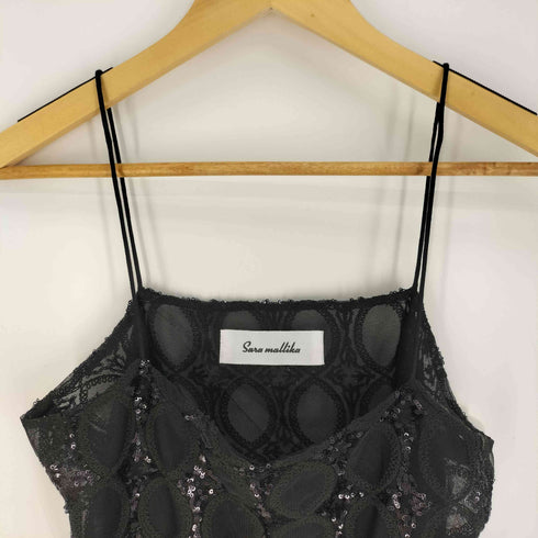 サラマリカ Sara Mallika TULLE SEQUINS CAMI TOP チュール スパンコール キャミ ソール トップ レディース FREE