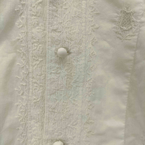 イッセイミヤケペルマネンテ ISSEY MIYAKE PERMANENTE 2000SS ARCHIVE エンブロイダリー 胡桃ボタン L/S オープンカラー シャツ メンズ JPN:M